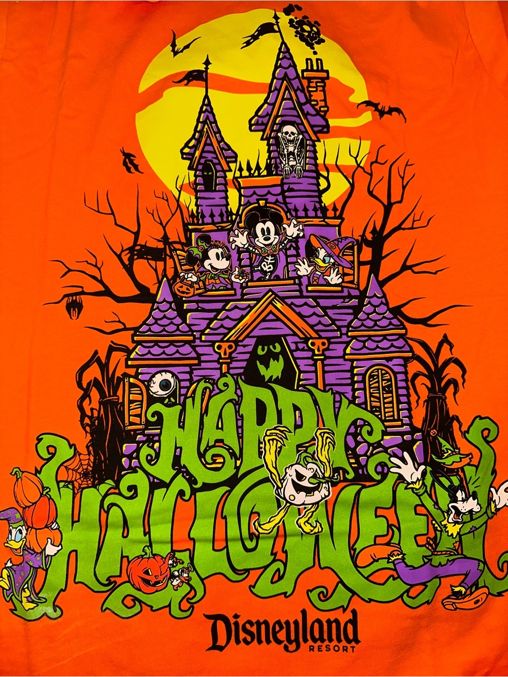 Disneyland Orange 'Happy Halloween' Haunted House Tee